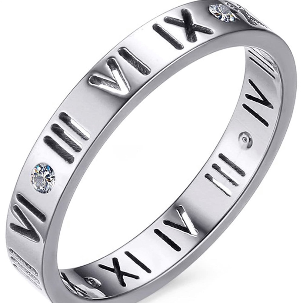 Stainless Steel size 7.5 designer inspired ring